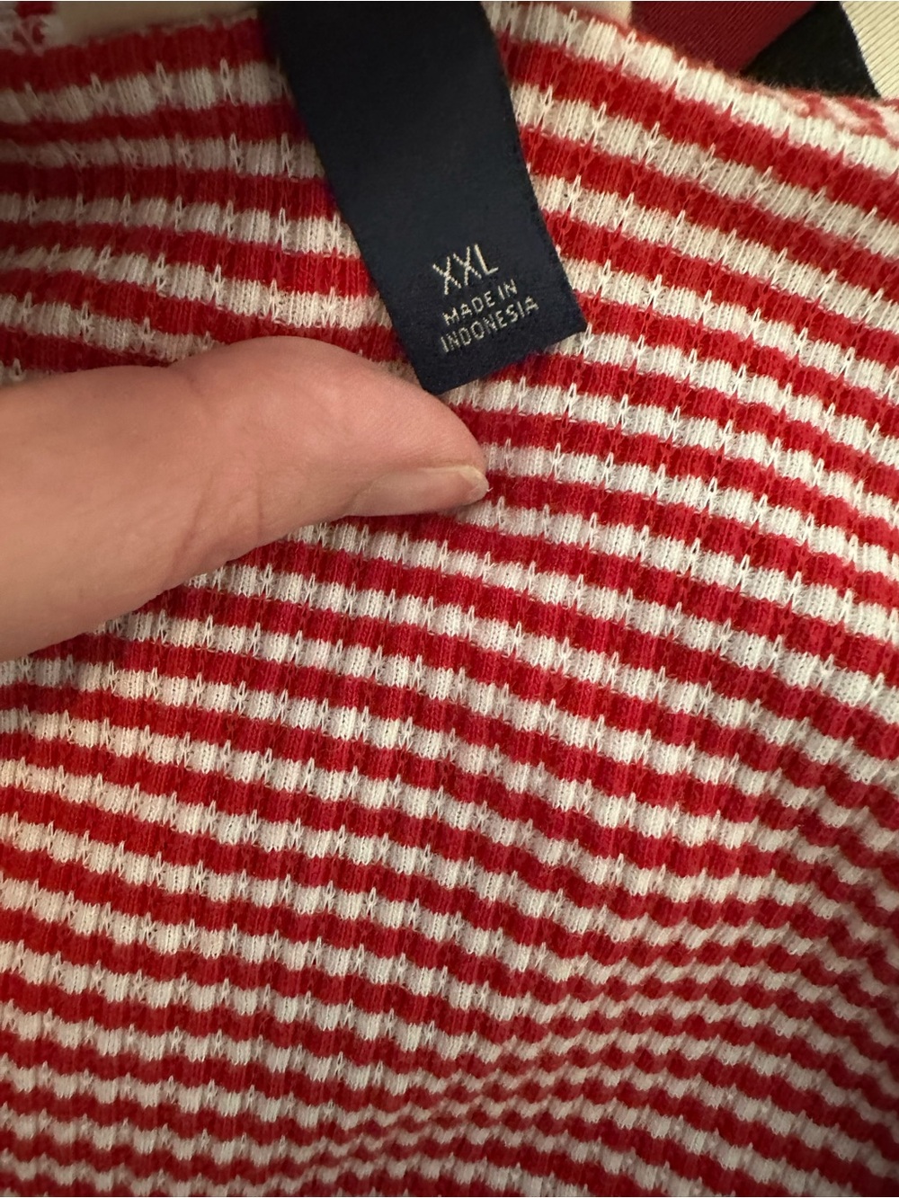 Universal Thread Red & White Striped Ribbed Scoop Tank Top - Picture 3 of 8